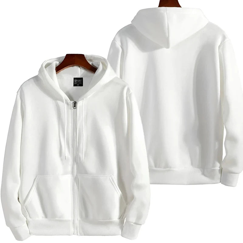 Men’s Casual Zip-Up Hoodie – Autumn/Winter Streetwear