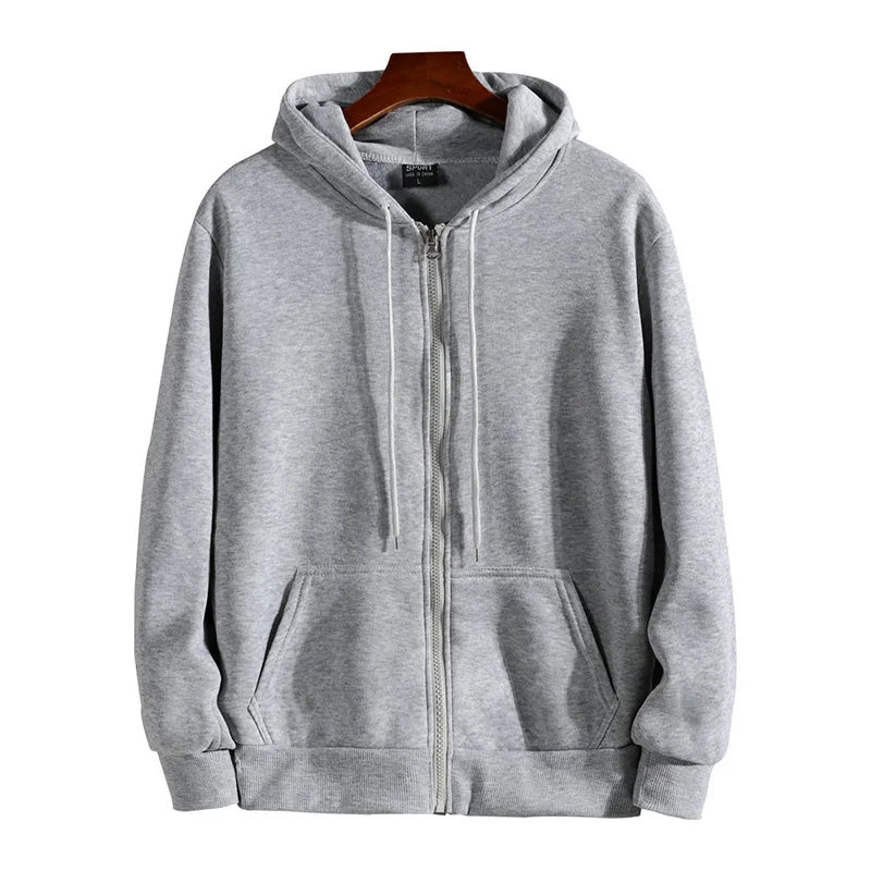Men’s Casual Zip-Up Hoodie – Autumn/Winter Streetwear
