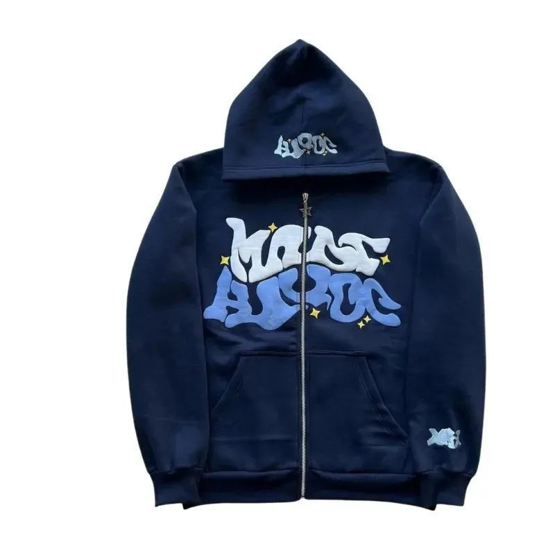 Gothic Punk Graphic – Trendy Zipper Streetwear