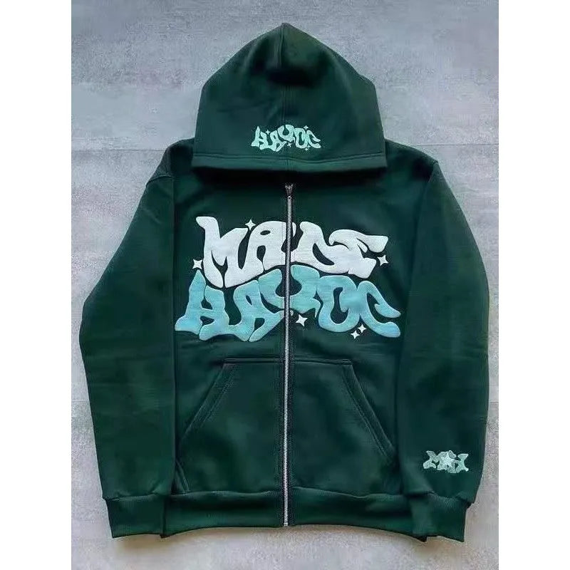 Gothic Punk Graphic – Trendy Zipper Streetwear