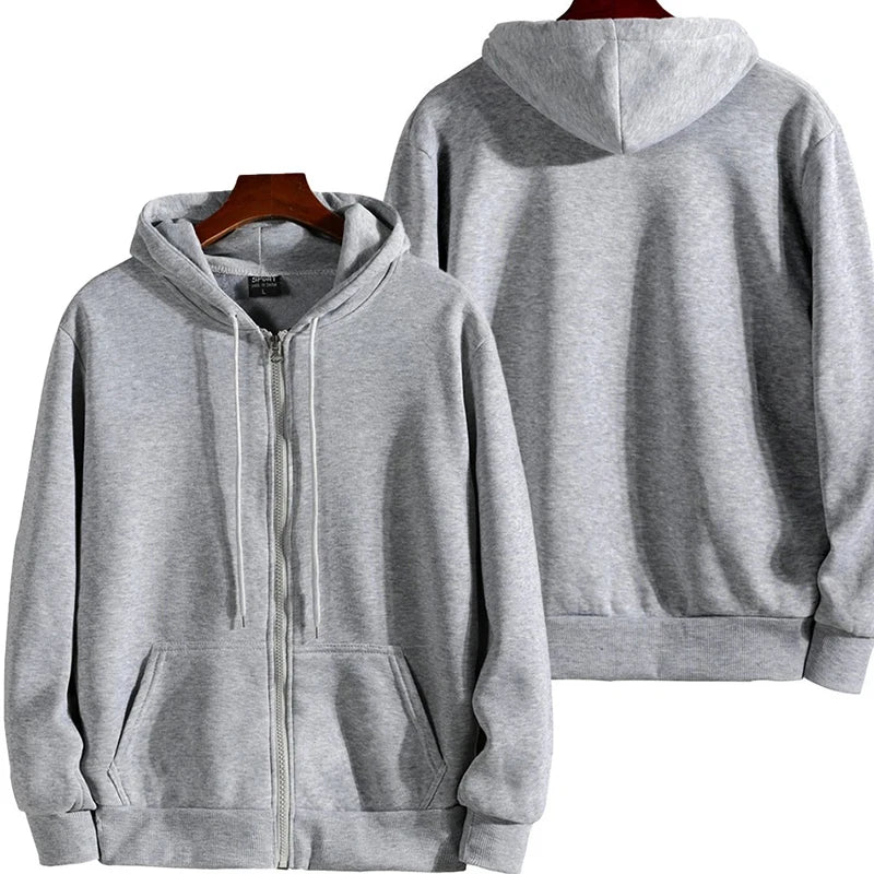 Men’s Casual Zip-Up Hoodie – Autumn/Winter Streetwear