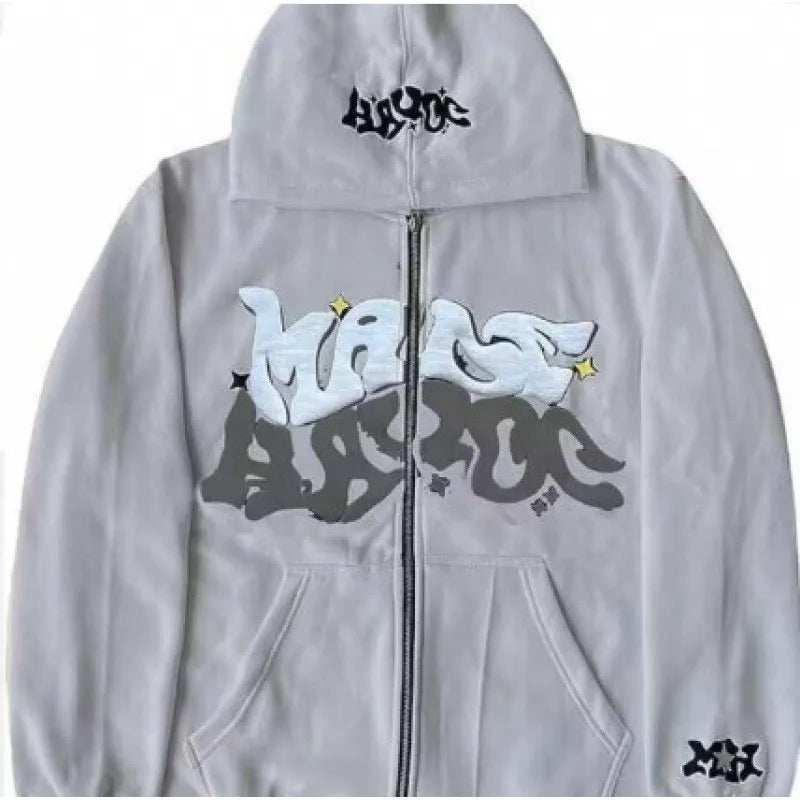 Gothic Punk Graphic – Trendy Zipper Streetwear