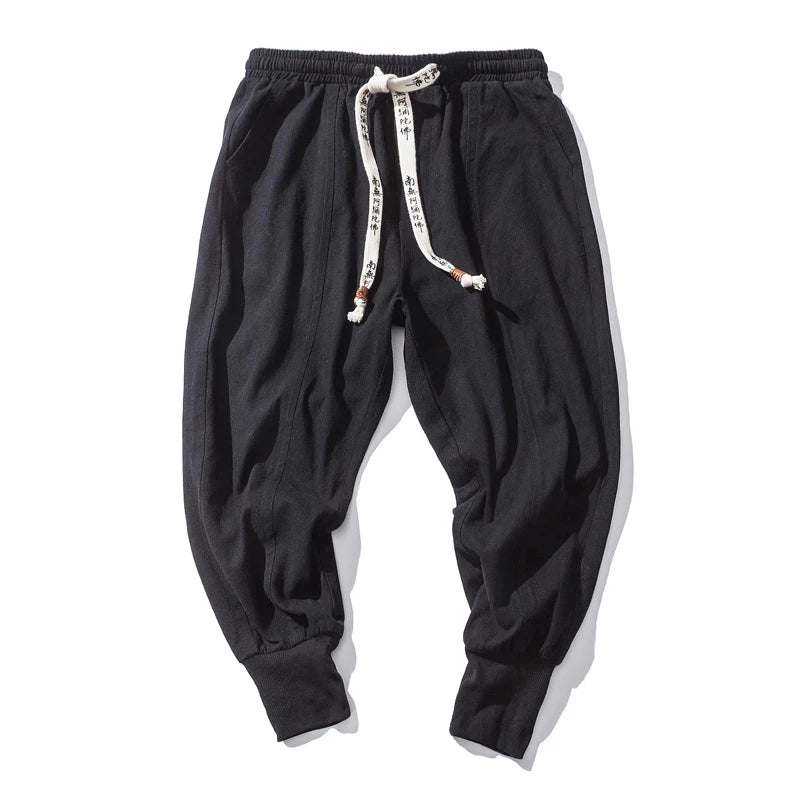 Men’s Cotton Linen Harem Pants – Relaxed Streetwear Fit