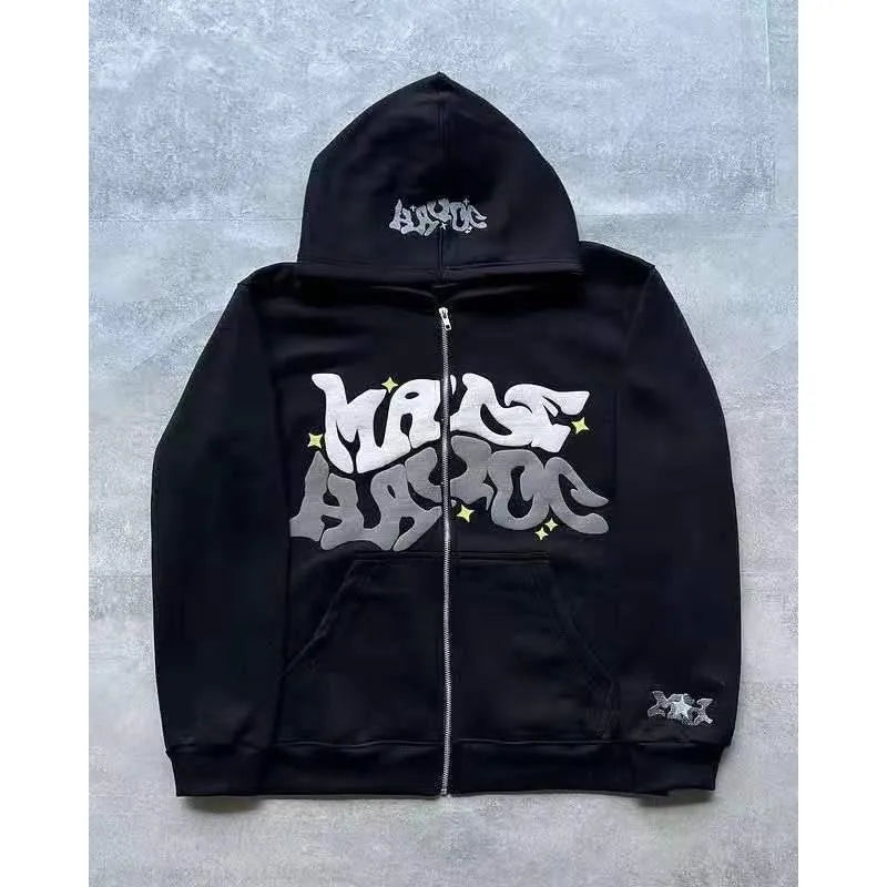 Gothic Punk Graphic – Trendy Zipper Streetwear