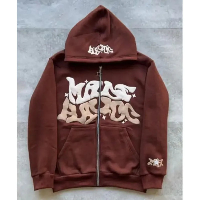 Gothic Punk Graphic – Trendy Zipper Streetwear