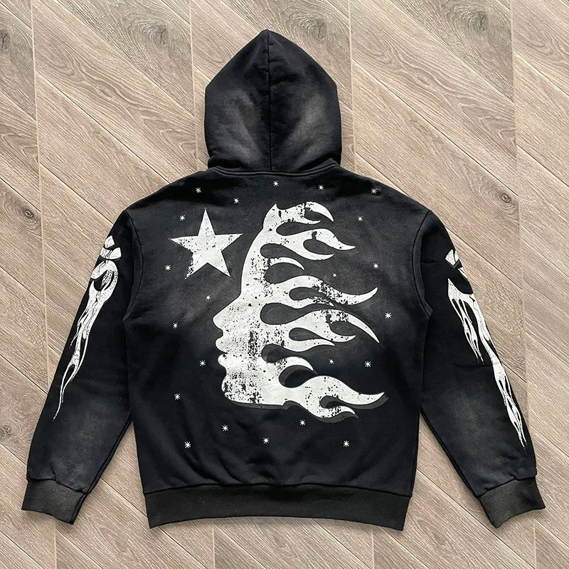 HS flare  flame hoodie