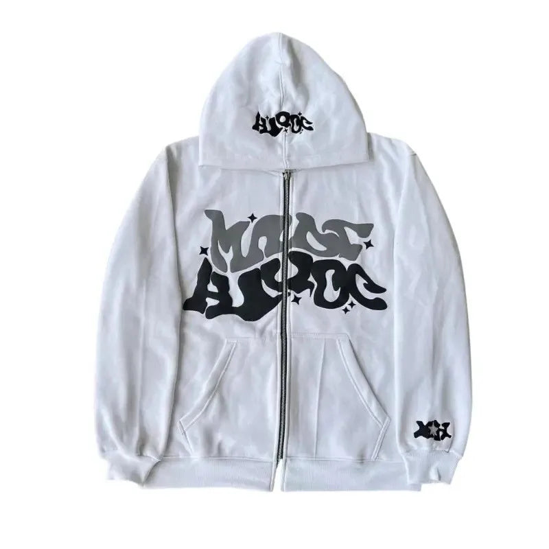 Gothic Punk Graphic – Trendy Zipper Streetwear