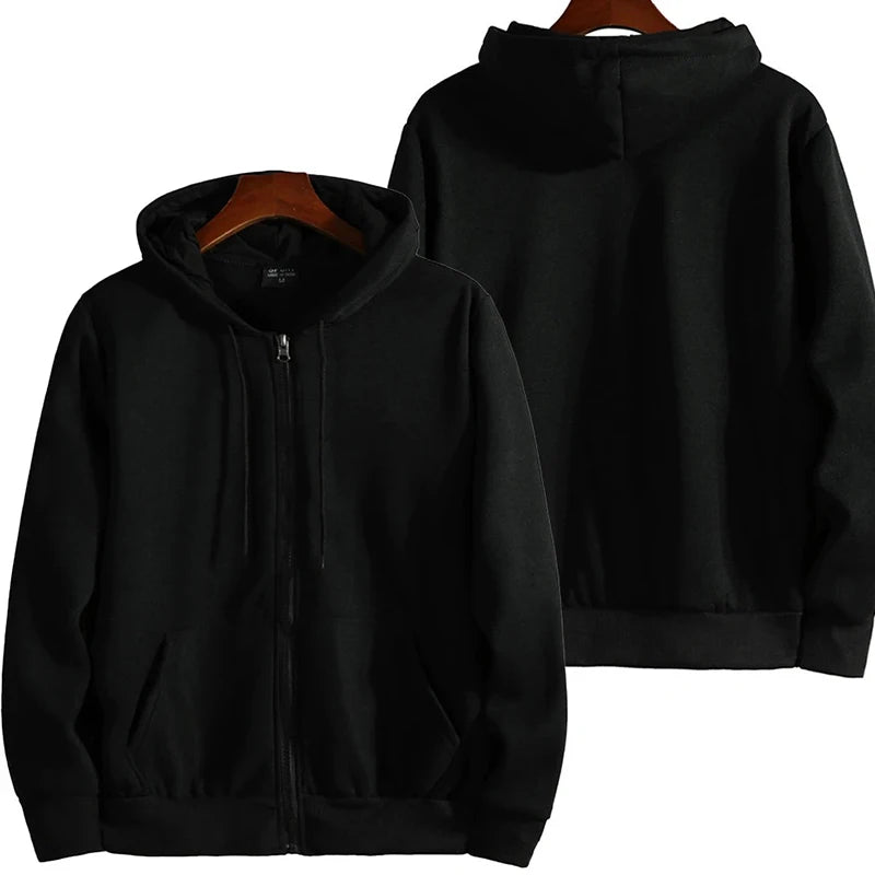 Men’s Casual Zip-Up Hoodie – Autumn/Winter Streetwear