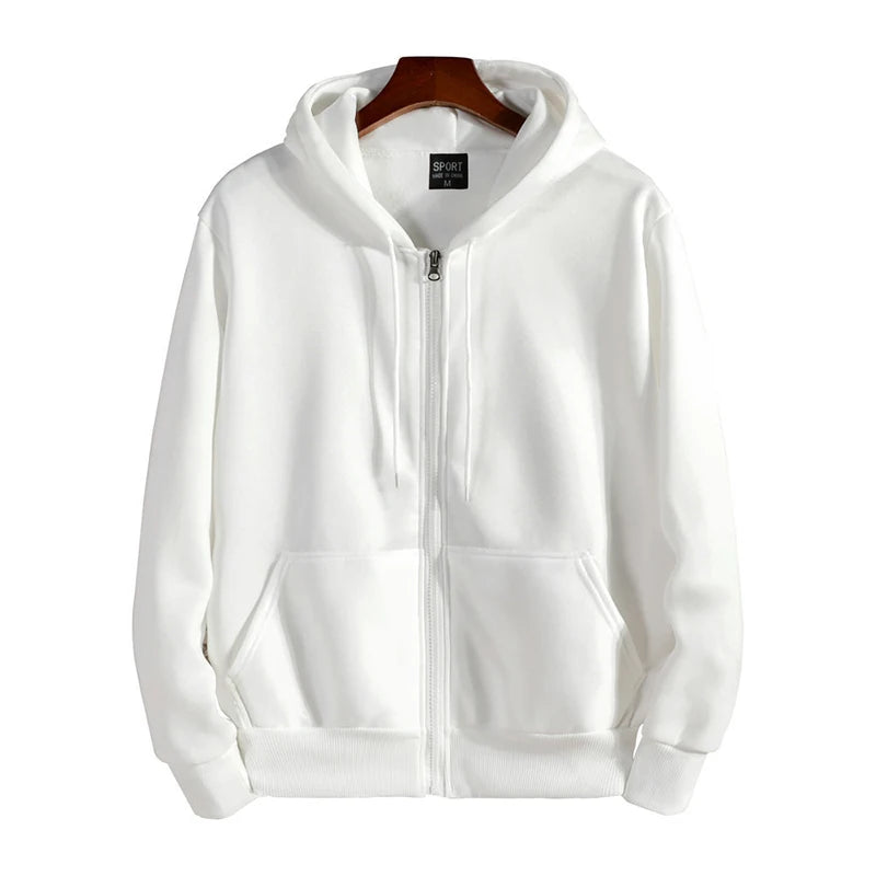 Men’s Casual Zip-Up Hoodie – Autumn/Winter Streetwear